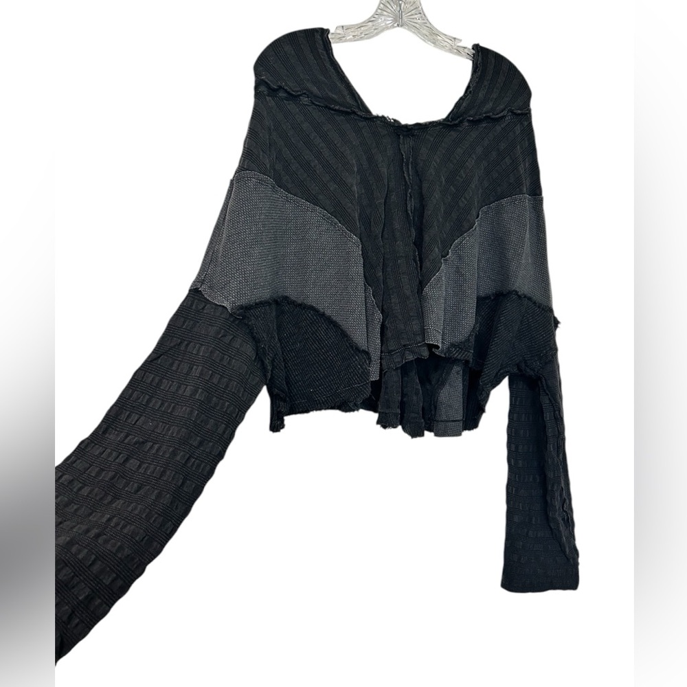 Cropped Free People lightweight hoodie pullover top